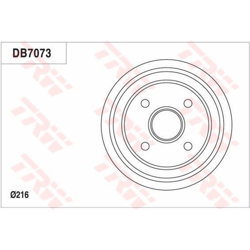 TRW Brake Drum DB7073