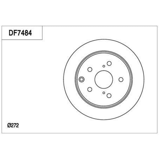 TRW Disc Brake Rotor 272Mm DF7484S