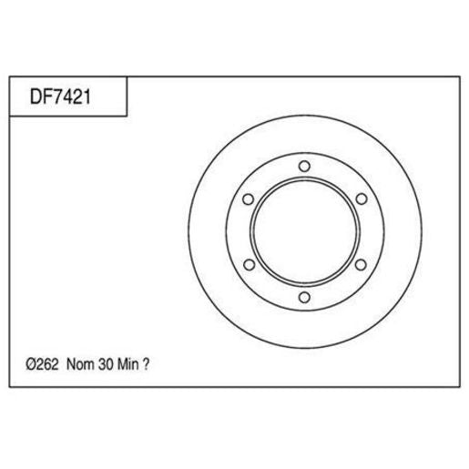 TRW Disc Brake Rotor 262Mm DF7421S