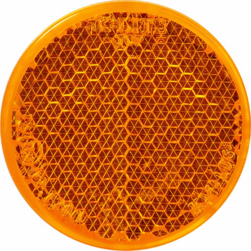 Narva Retro Reflector with Self Adhesive Round Amber 42mm (50Pk) 83991/50