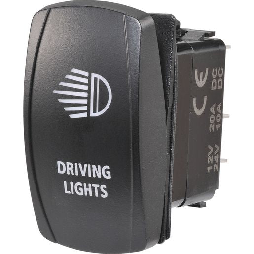 Narva Rocker Switch Driving Lights 12/24V Blue LED 63220BL