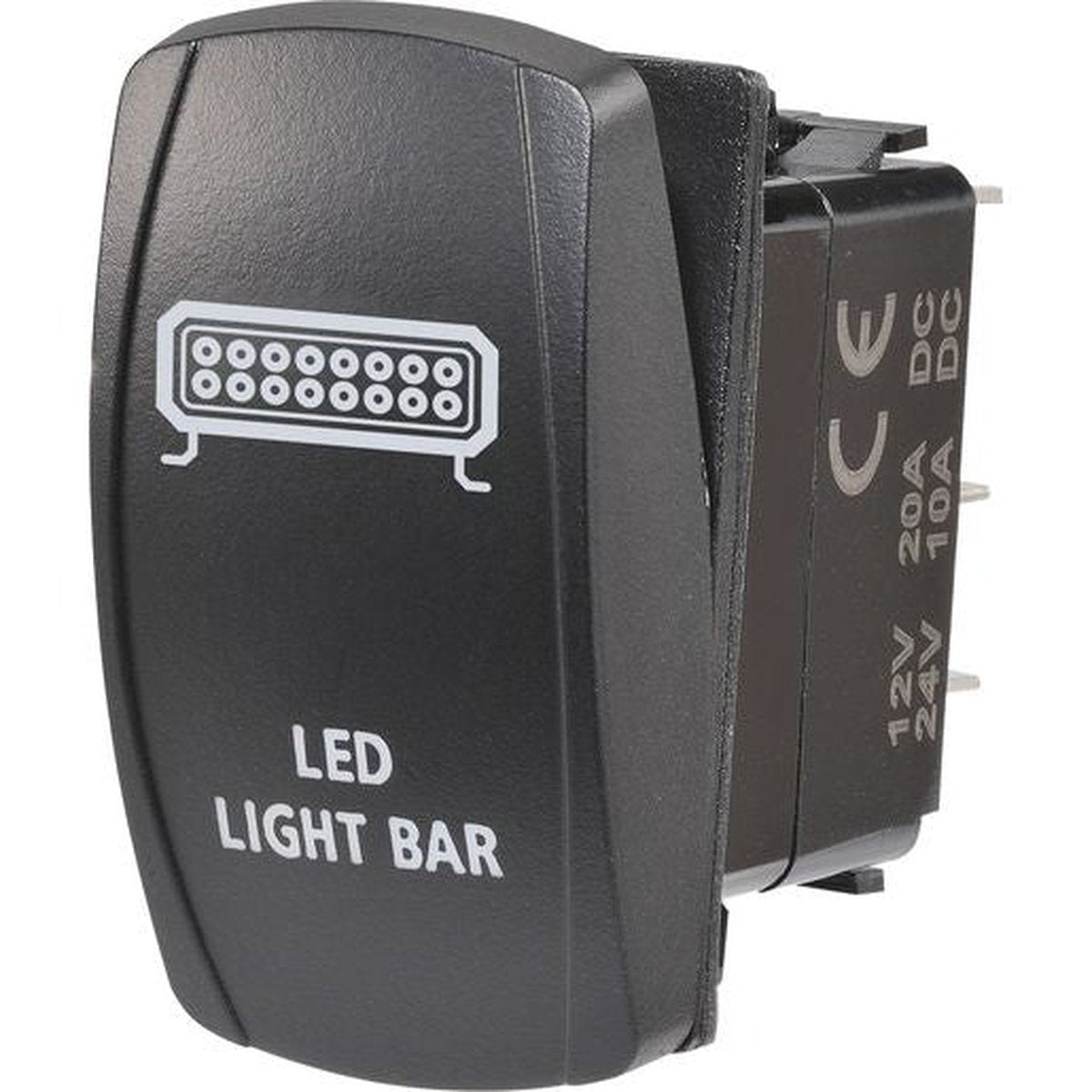 Narva Rocker Switch Light Bar 12/24V Blue LED 63224BL
