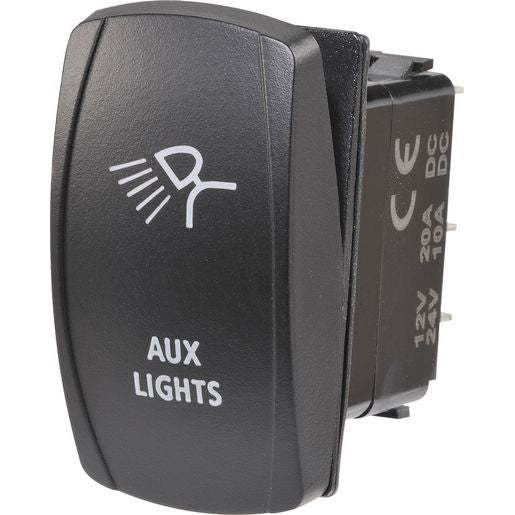 Narva Rocker Switch Aux Lights 12/24V Blue LED 63232BL