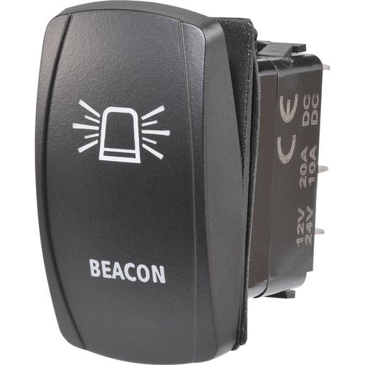 Narva Rocker Switch Beacon 12/24V Amber LED 63234BL