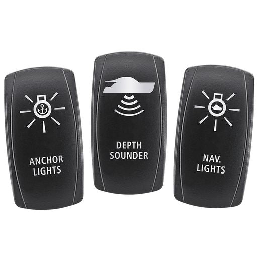 Narva Actuator Panel Set Anchor Lights / Depth Sounder / Nav Lights 63282BL
