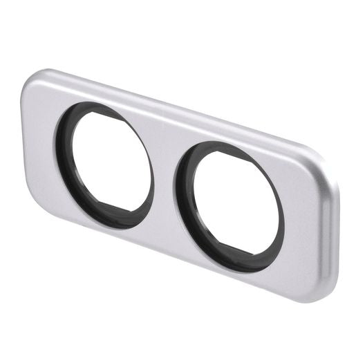 Narva Twin Blank Flush Mount Housing Silver 81149SBL