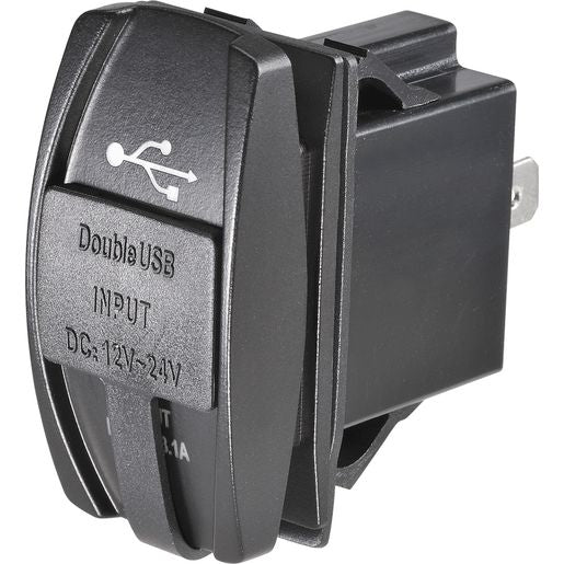 Narva Socket Dual USB 2 Port 12/24V 63218BL