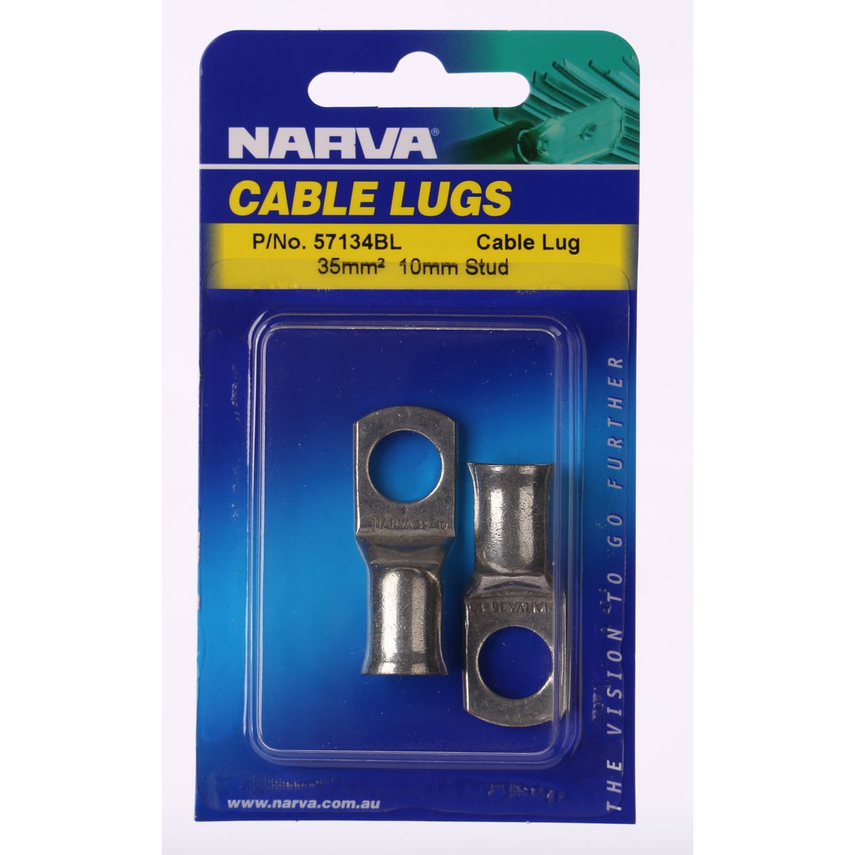 Narva Cable Lug (35mm2) 10mm Stud (2Pk) 57134BL
