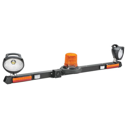 Narva Mine Bar Led Amber Beacon Stir Worklamp W/Handle Reverse Alarm 1.2M 85075A