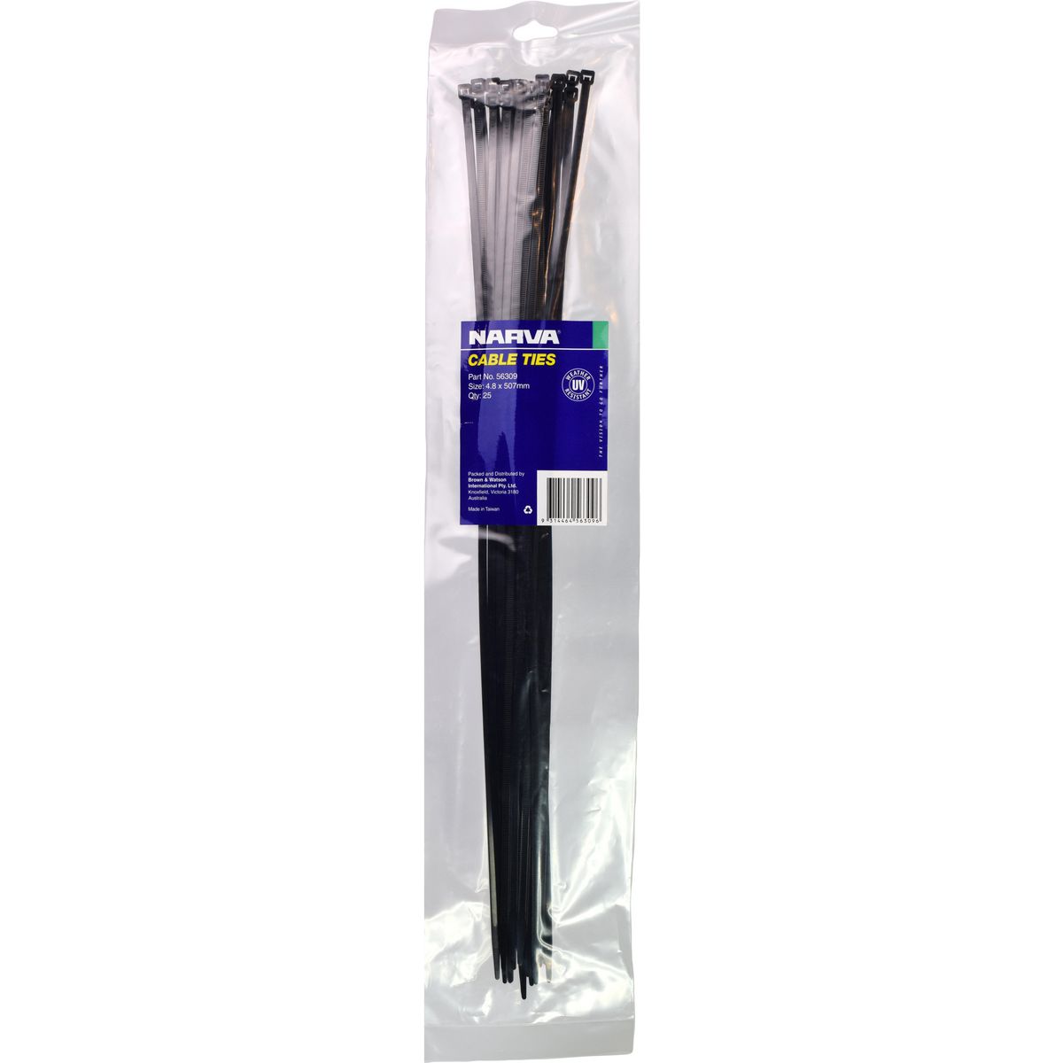 Narva Cable Ties 4.8x507mm (25Pk) 56309
