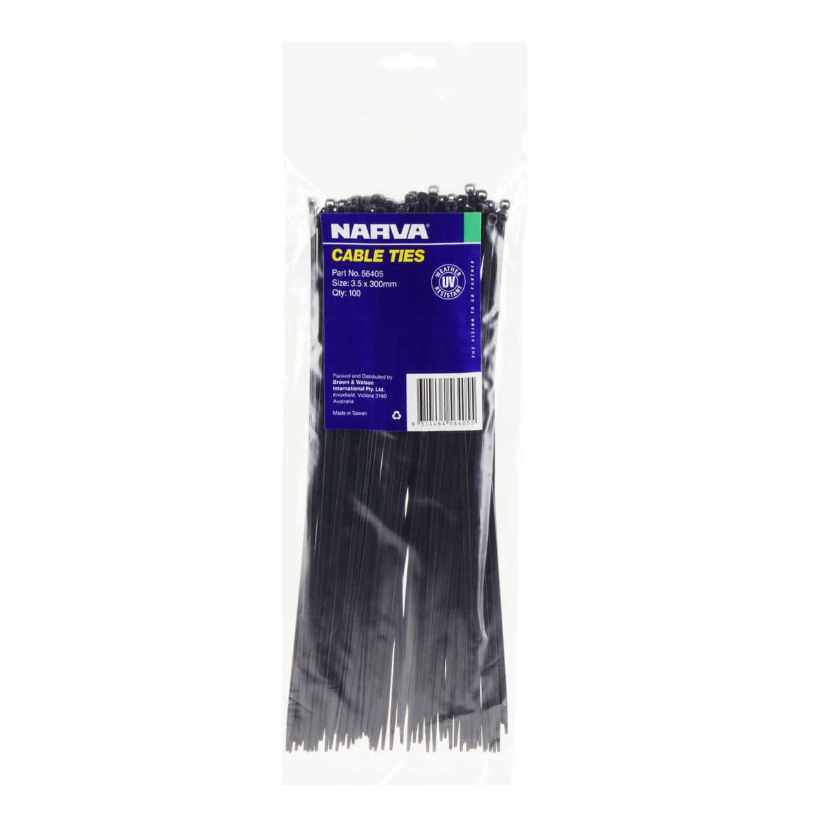 Narva Cable Tie 3.5x300mm (100Pk) 56405