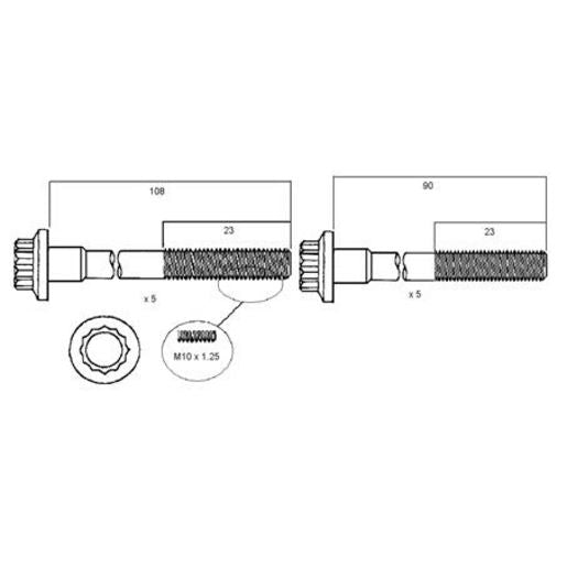 Permaseal Cylinder Head Bolt Set HBS018