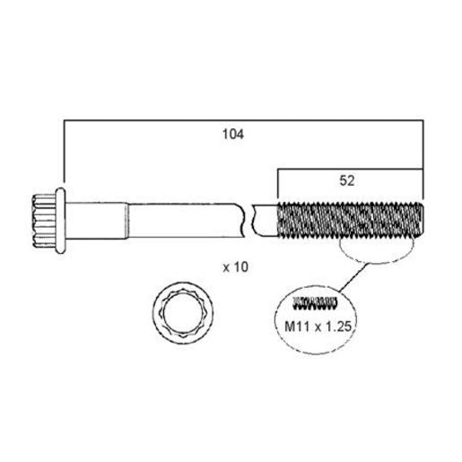 Permaseal Cylinder Head Bolt Set HBS010