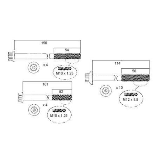 Permaseal Cylinder Head Bolt Set HBS181