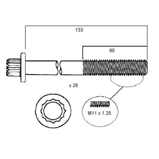 Permaseal Cylinder Head Bolt Set HBS036