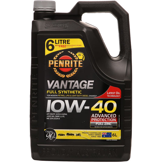 Penrite Vantage Full Synthetic 10W-40 Engine Oil 6L