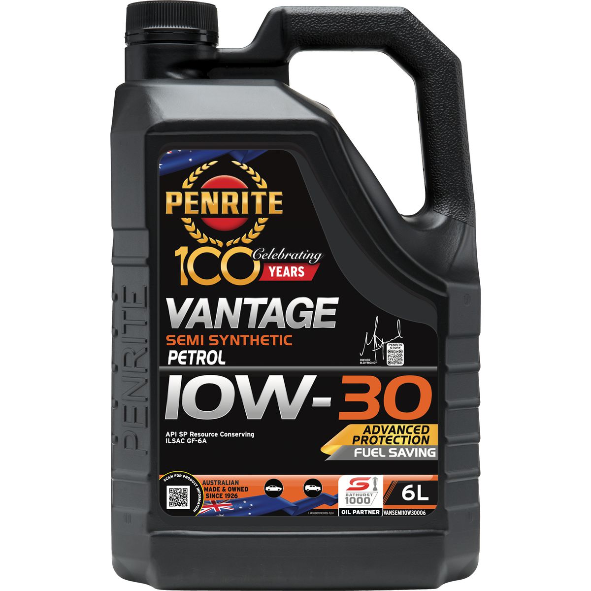 Penrite Vantage Semi Synthetic 10W-30 Engine Oil 6L