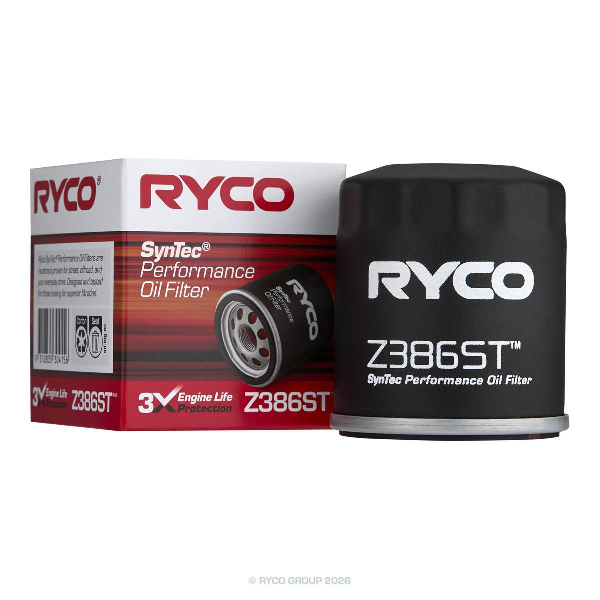 Ryco Syntec Oil Filter Z386ST