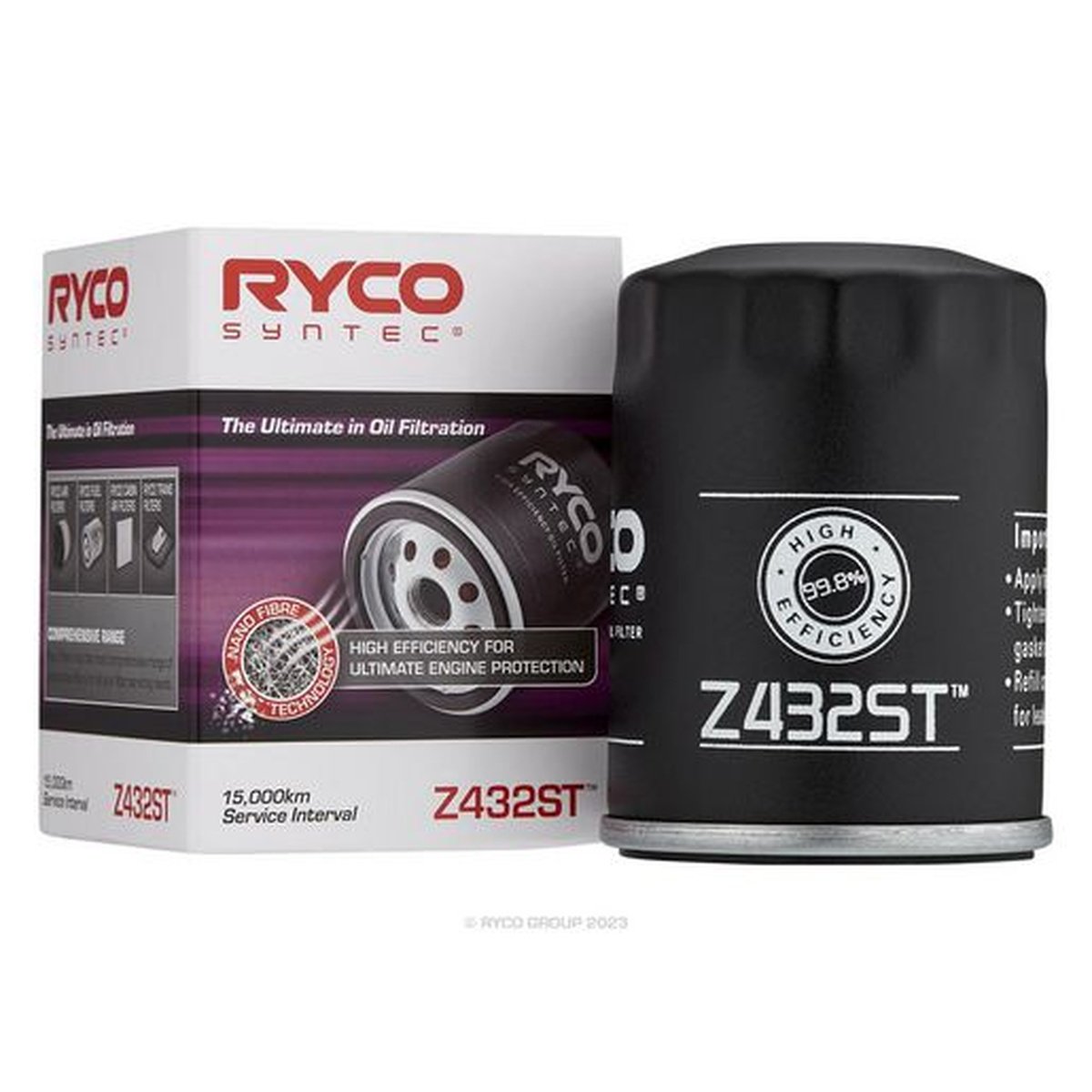 Ryco Syntec Oil Filter Z432ST