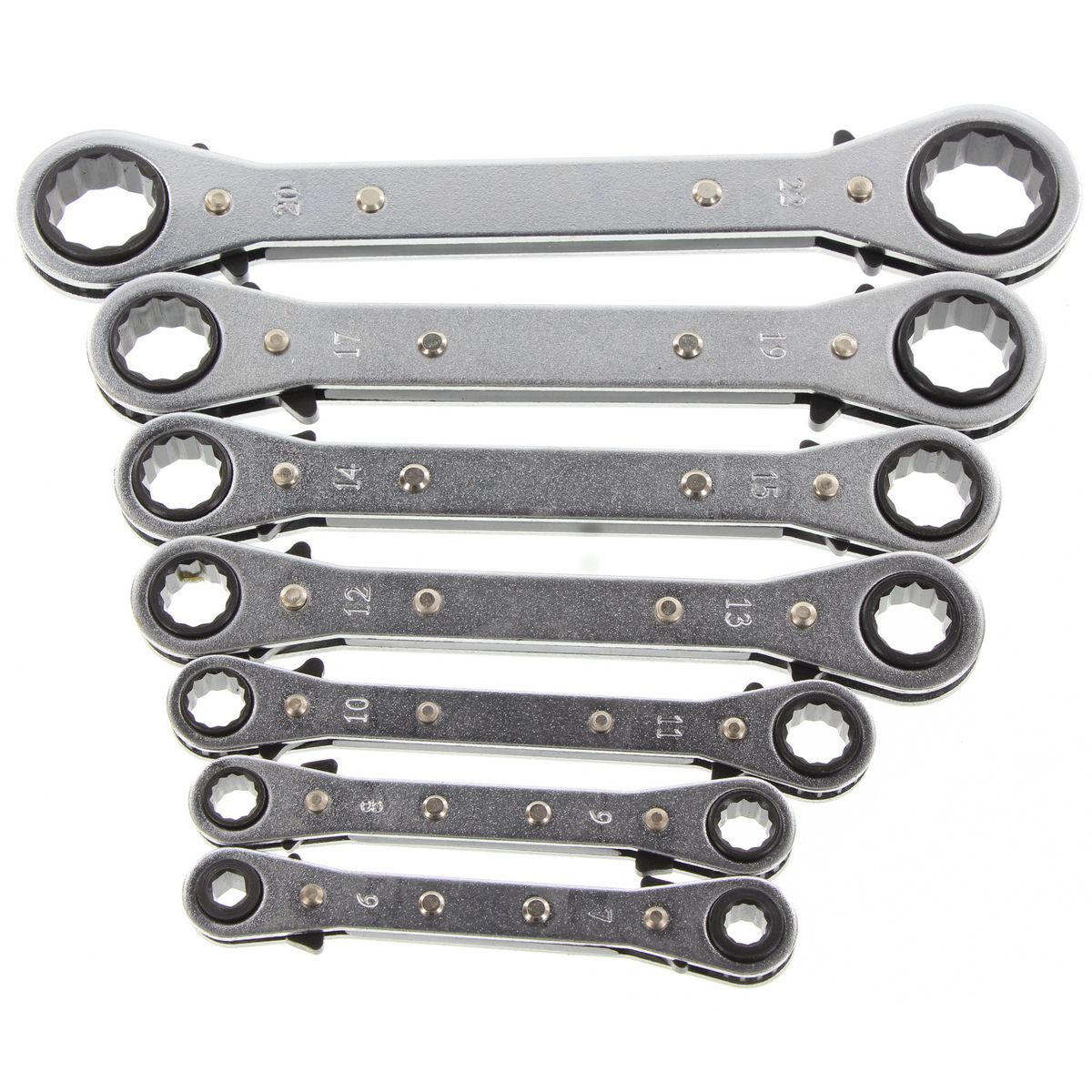 GV Tools Ratcheting Box Wrench Set 7 Piece GV076