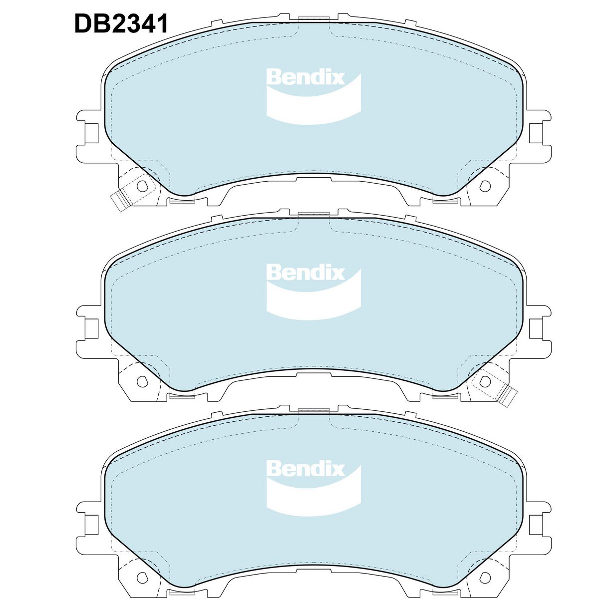 Bendix 4x4 Brake Pad Set Front DB2341 -4WD