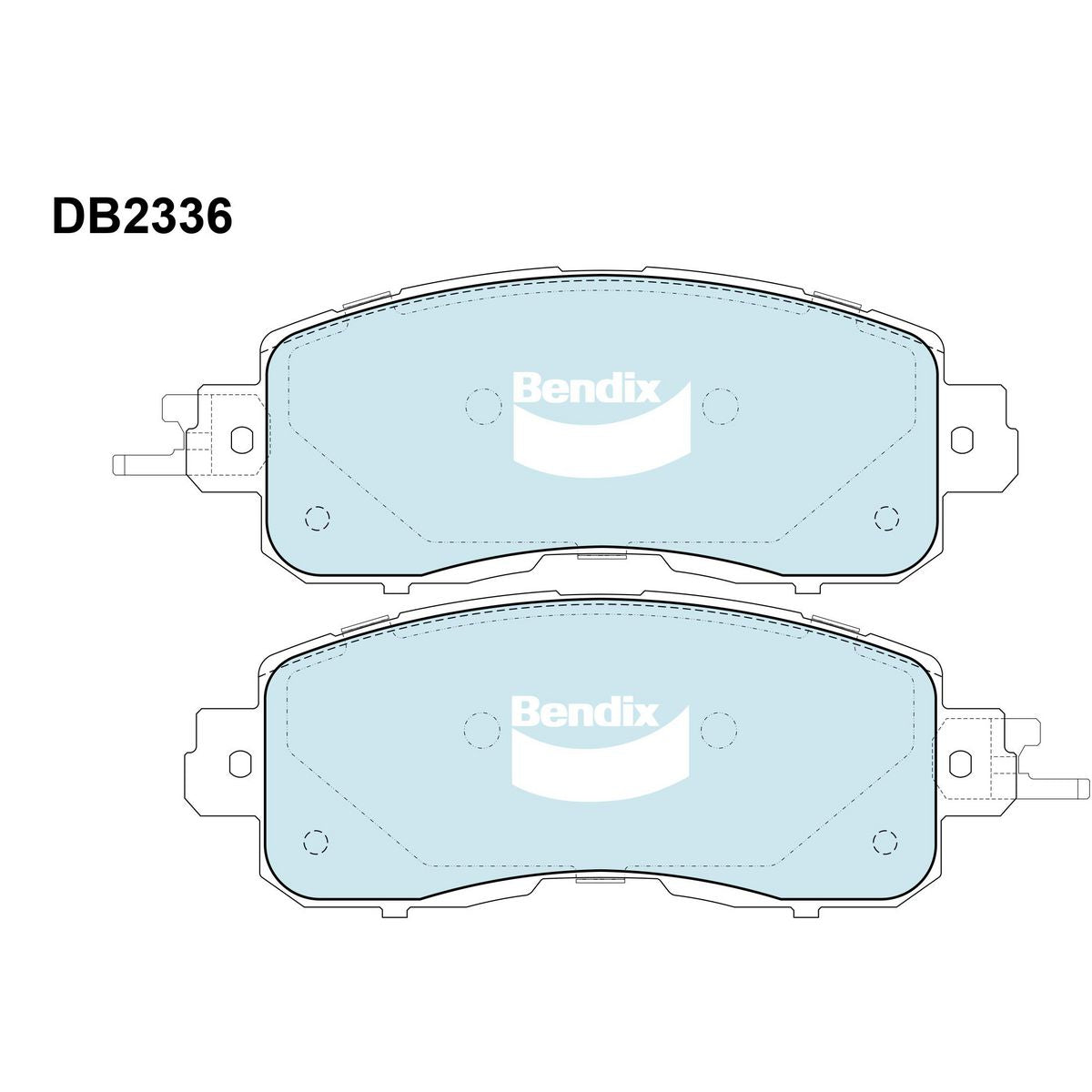 Bendix General CT Brake Pad Set Front DB2336 GCT
