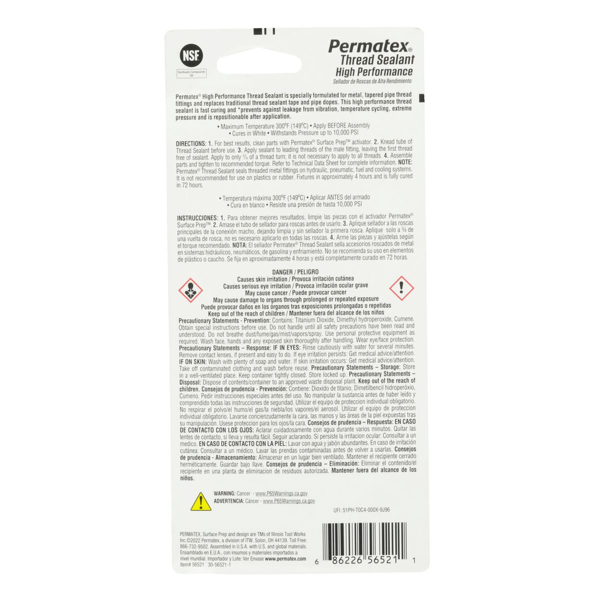 Permatex High Performance Thread Sealant 50ml PX56521