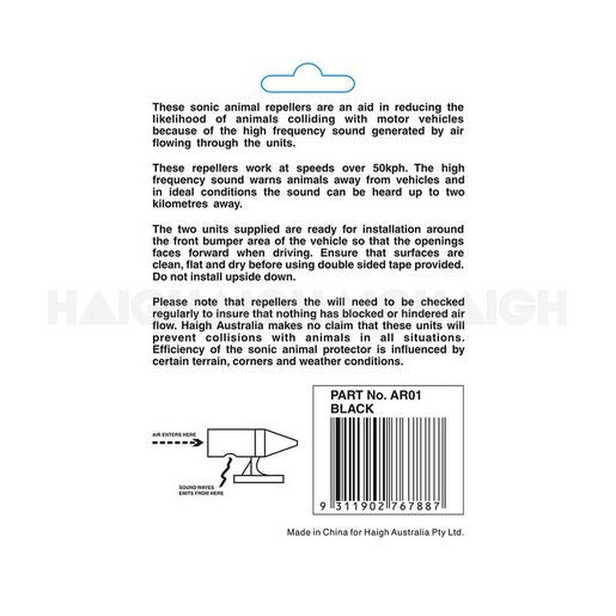 Drive Animal Repellers Black (Pair) AR01