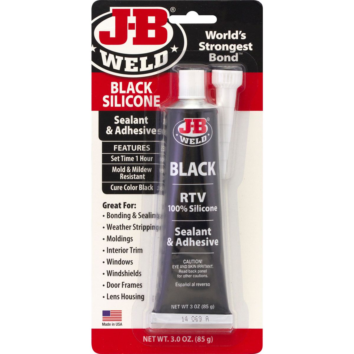 J-B Weld Black Silicone Sealant & Adhesive 85g 31319