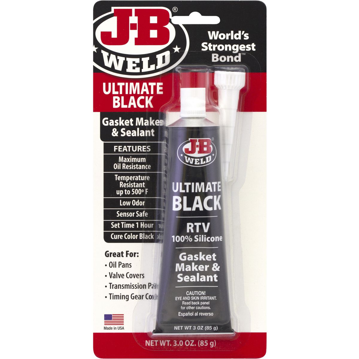 J-B Weld Ultimate Black Silicone Gasket & Sealant 85g 32329