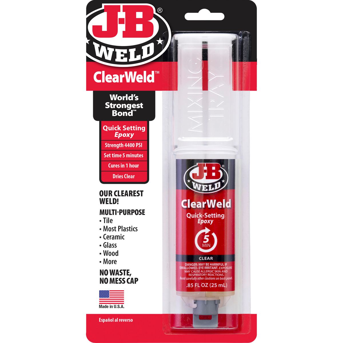 J-B Weld ClearWeld Syringe 25ml 50112