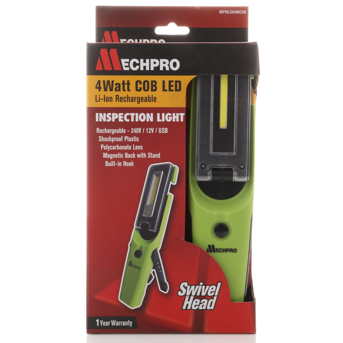 Mechpro Swivel Head Cob Led Work Light MPWLSH4WCOB