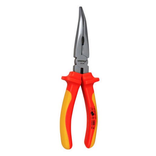 Kromex VDE Bent Long Nose Pliers 200mm KT2163
