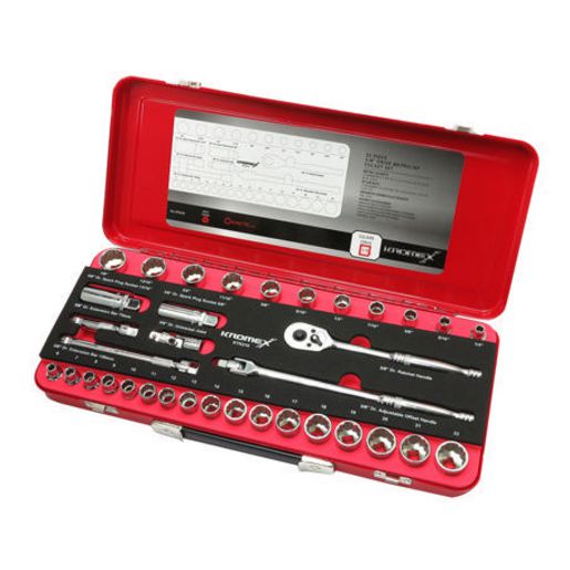 Kromex Socket Set 35pc 3/8in Drive Metric & AF KTK210