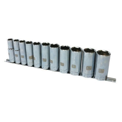 Kromex Deep Socket Rail Set 11pc 1/2in Drive AF KTK222