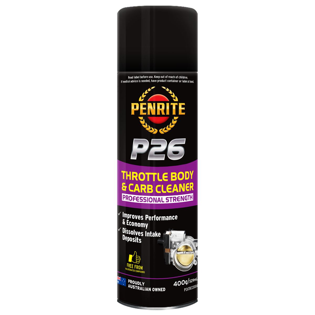Penrite Throttle Body & Carb Cleaner P26 Professional Strength 400g P26TBCC0004