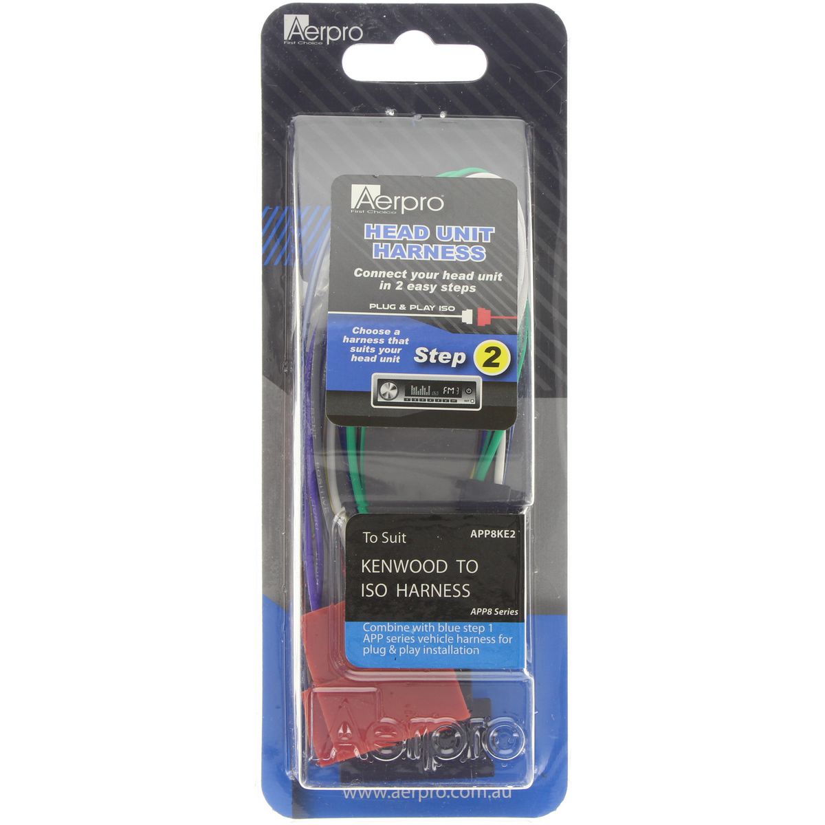 Aerpro Harness Kenwood To ISO 16 Pin APP8KE2
