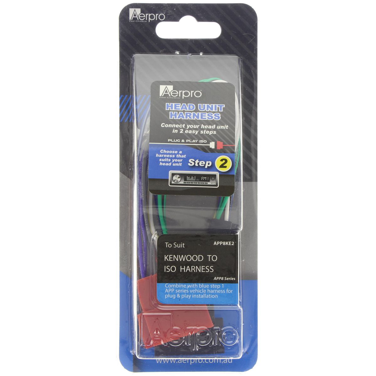 Aerpro Harness Kenwood To ISO 16 Pin APP8KE2