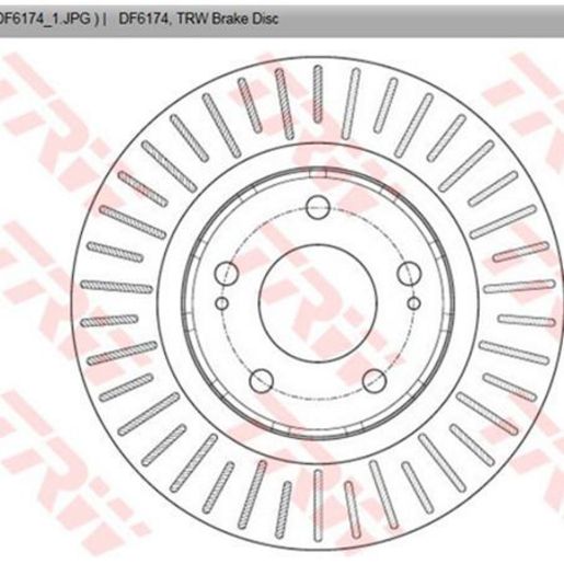 TRW Brake Rotor 294mm Front DF6174S