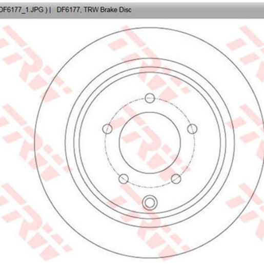 TRW Disc Brake Rotor 302mm DF6177S
