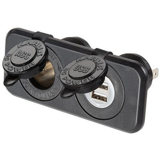 Narva Accessory & Dual Usb Twin Socket Flush Mount 81144/25