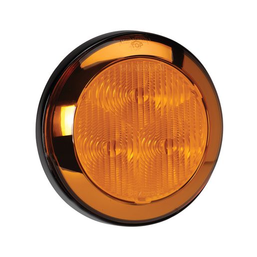 Narva 12 Volt Led Rear Direction Indicator Lamp (Amber) With Chrome Ring And Black Base 94305-12