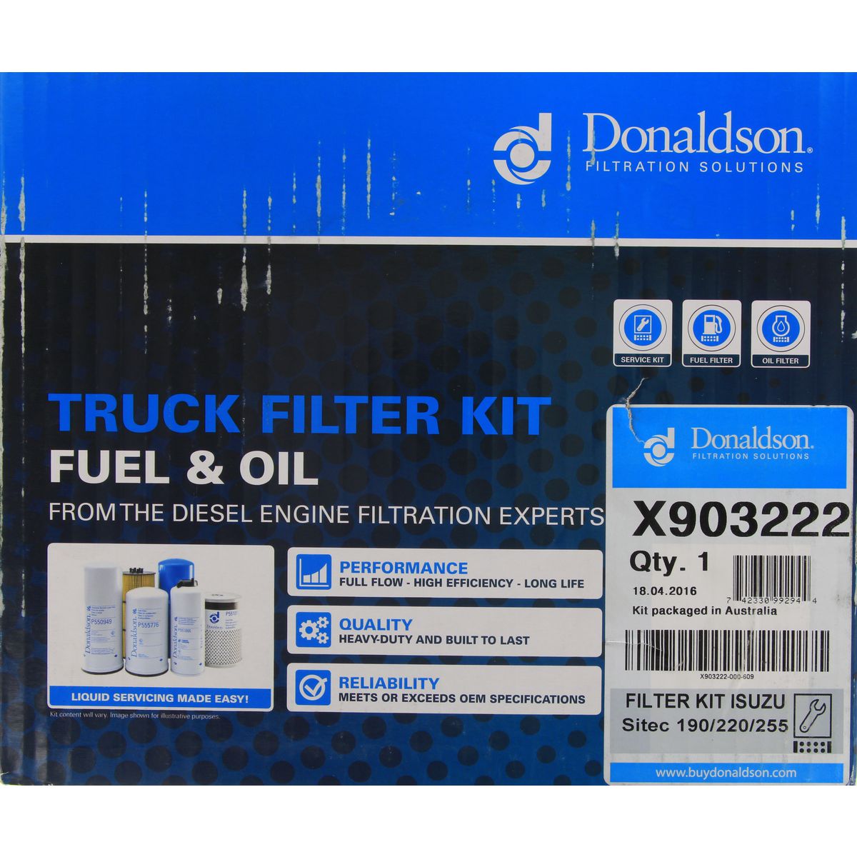Donaldson Filter Set X903222
