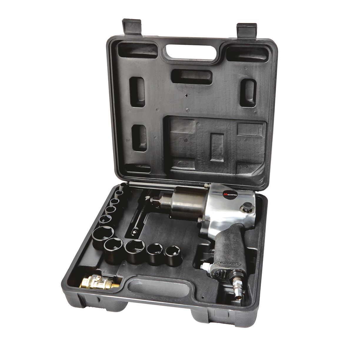 Mechpro Impact Wrench Tool Kit 16Pc 1/2In Drive MPATK10