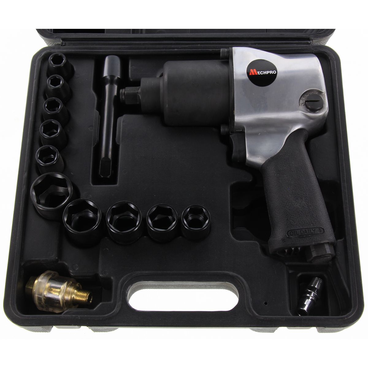 Mechpro Impact Wrench Tool Kit 16Pc 1/2In Drive MPATK10