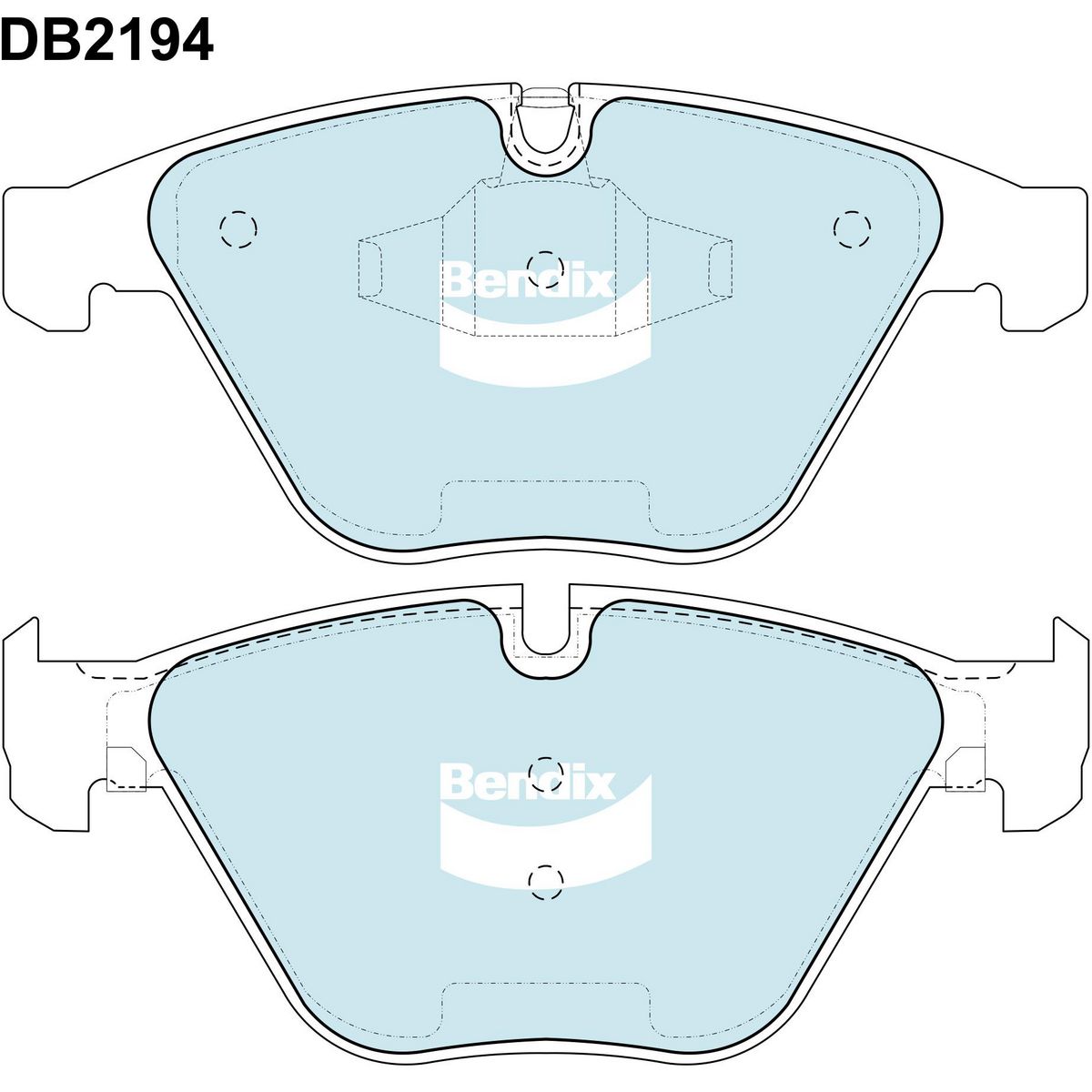 Bendix General CT Brake Pad Set Front DB2194 GCT