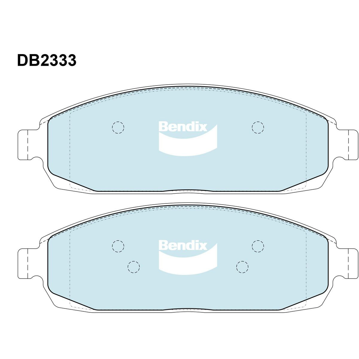 Bendix 4x4 Brake Pad Set Front DB2333 -4WD