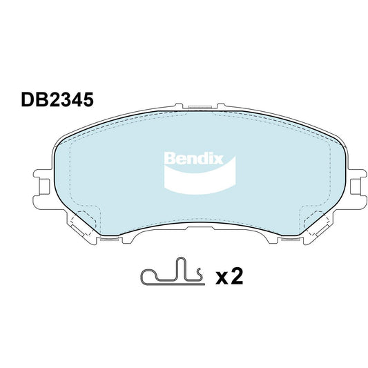 Bendix 4x4 Brake Pad Set Front DB2345 -4WD