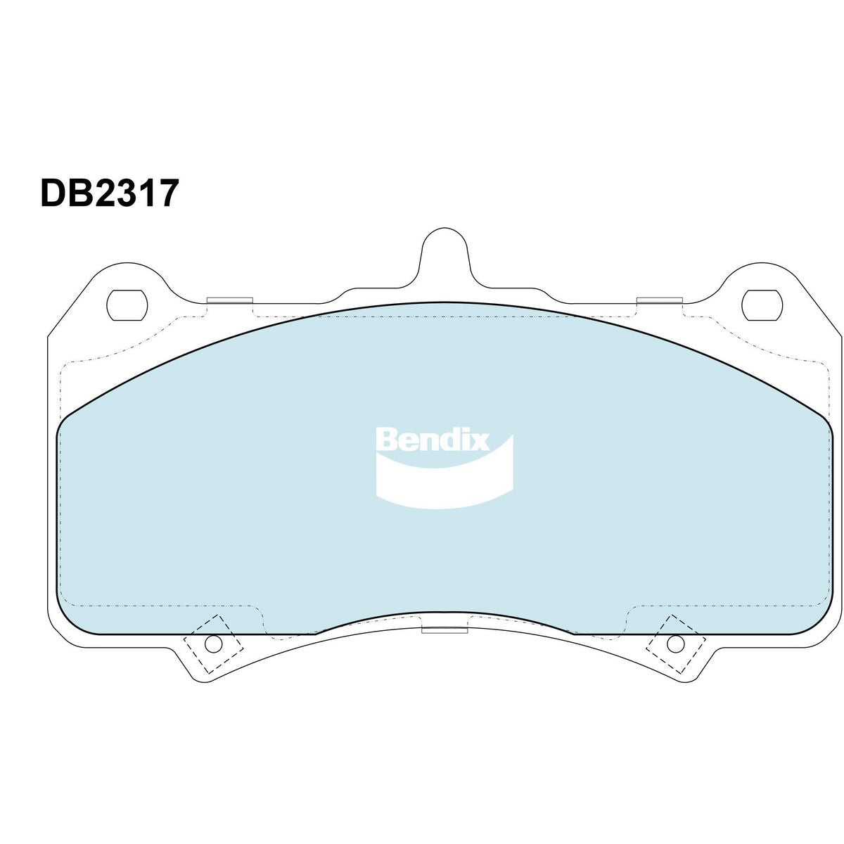 Bendix Heavy Duty Brake Pad Set Front DB2317 HD