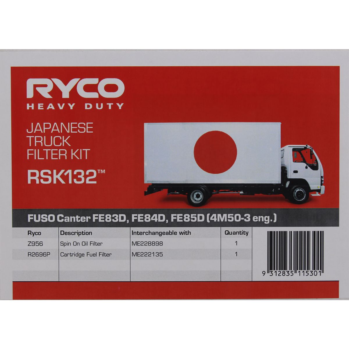 Ryco HD Service Kit RSK132